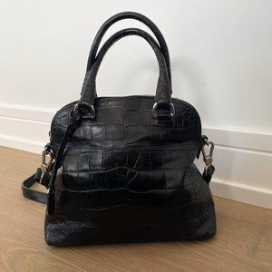 Authentic Furla Victoria Croc Leather Satchel